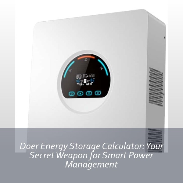 Doer Energy Storage Calculator: Your Secret Weapon for Smart Power Management
